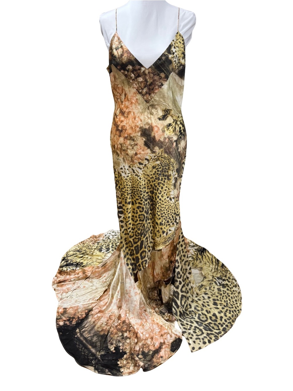 Rare Roberto Cavalli SS2004 Archival Silk Leopard Gown XL